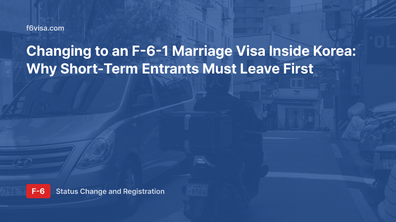 Changing to an F-6-1 Marriage Visa Inside Korea: Why Short-Term Entrants Must Leave First