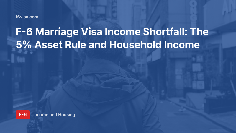F-6 Marriage Visa Income Shortfall: The 5% Asset Rule and Household Income