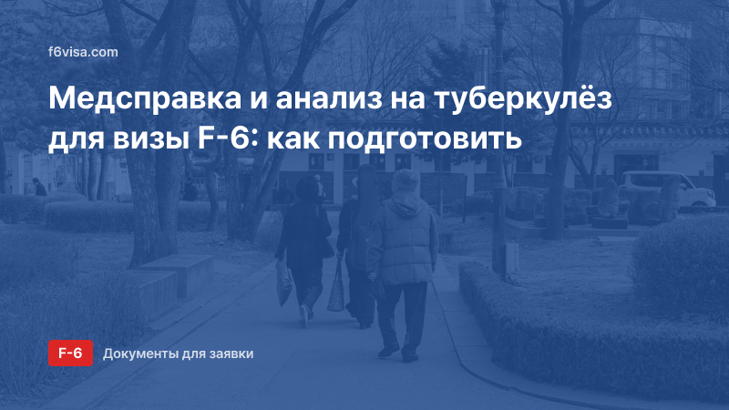 Медсправка и анализ на туберкулёз для визы F-6: как подготовить